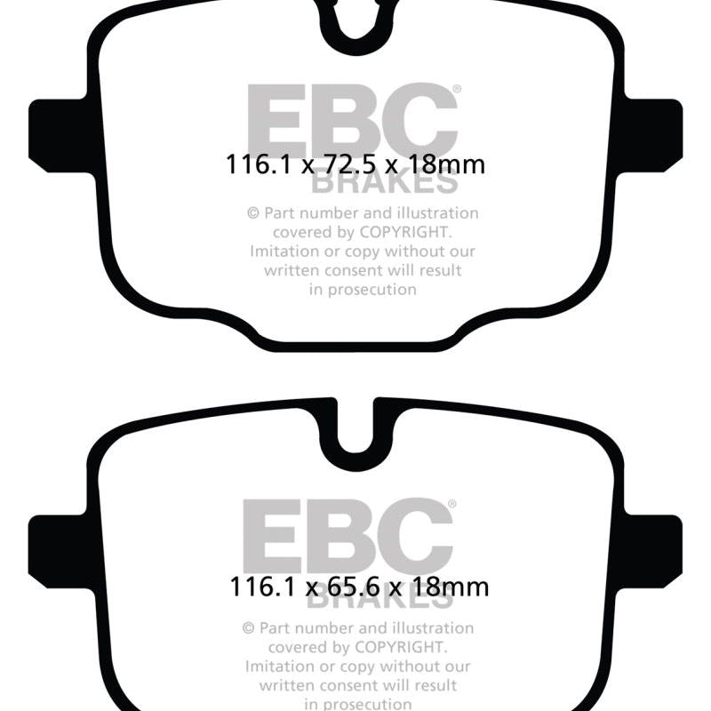 EBC 2021+ BMW M3/M4 3.0TT (G80/G82/G83 w/Cast Iron Rotors) Redstuff Rear Brake Pads-Brake Pads - Performance-EBC-EBCDP32089C-SMINKpower Performance Parts