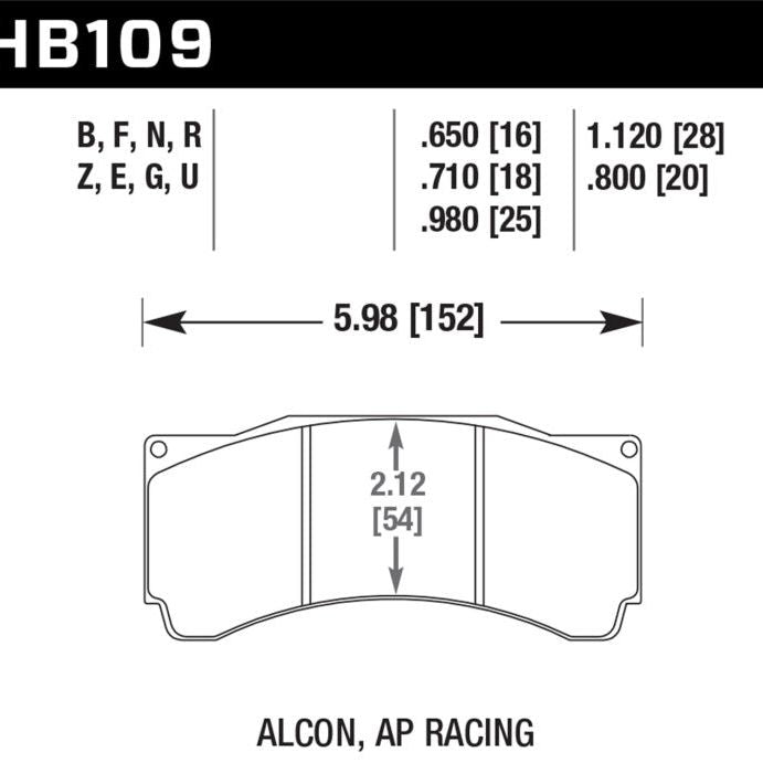 Hawk AP Racing CP5810/5890/5895/6078 / Coleman Series IV DTC-70 Race Brake Pads - hawk-ap-racing-cp5810-5890-5895-6078-coleman-series-iv-dtc-70-race-brake-pads