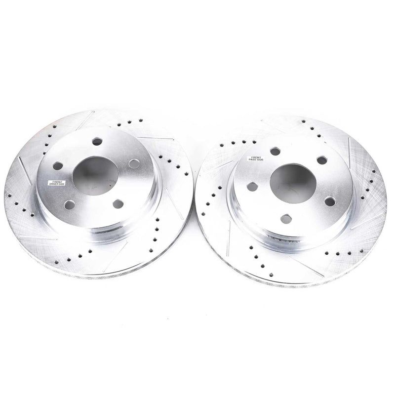 Power Stop 07-09 Chrysler Aspen Front Evolution Drilled & Slotted Rotors - Pair - SMINKpower Performance Parts PSBAR8750XPR PowerStop