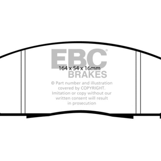 EBC 05+ Nissan Frontier 2.5 2WD Yellowstuff Front Brake Pads-Brake Pads - Performance-EBC-EBCDP41747R-SMINKpower Performance Parts