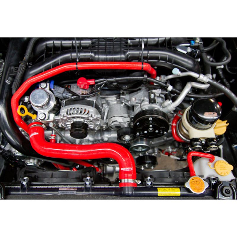 Mishimoto 2015 Subaru WRX Red Silicone Radiator Coolant Ancillary Hoses Kit-Hoses-Mishimoto-MISMMHOSE-WRX-15ANCRD-SMINKpower Performance Parts