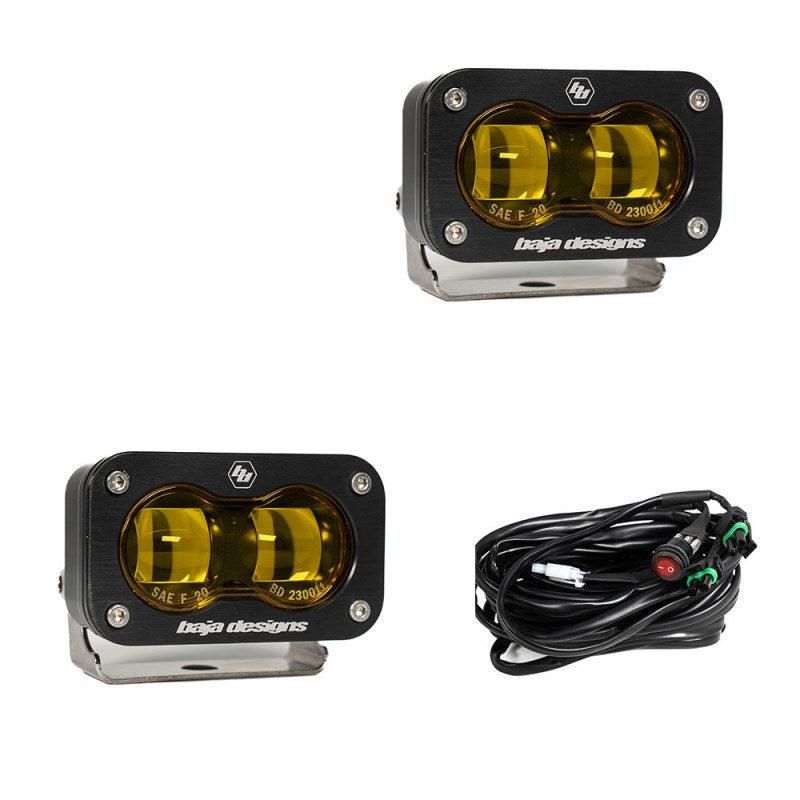 Baja Designs Universal S2 SAE Spot LED (Pair) - Amber - SMINKpower Performance Parts BAJ237811 Baja Designs