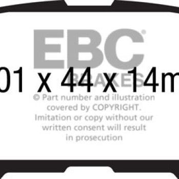 EBC 14+ Mazda 3 2.0 (Mexico Build) Yellowstuff Rear Brake Pads-Brake Pads - Performance-EBC-EBCDP42171R-SMINKpower Performance Parts