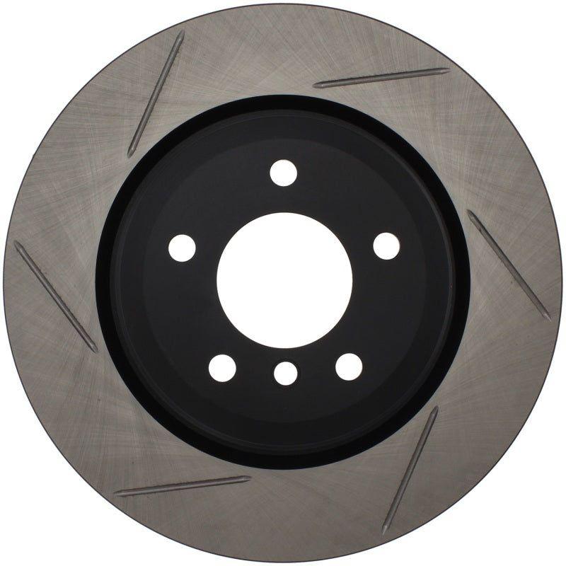 StopTech Power Slot 06 BMW 330 Series / 07-09 335 Series Rear Right Slotted Rotor-Brake Rotors - Slotted-Stoptech-STO126.34080SR-SMINKpower Performance Parts