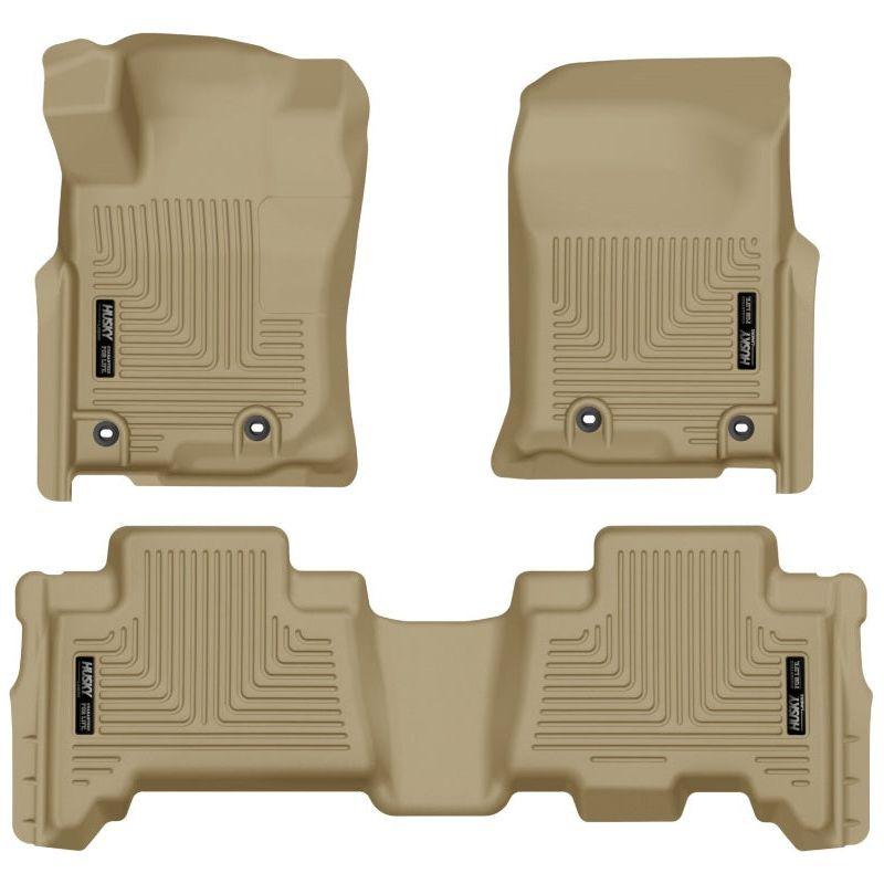 Husky Liners 2013 Toyota 4Runner WeatherBeater Tan Front & 2nd Seat Floor Liners-Floor Mats - Rubber-Husky Liners-HSL99573-SMINKpower Performance Parts