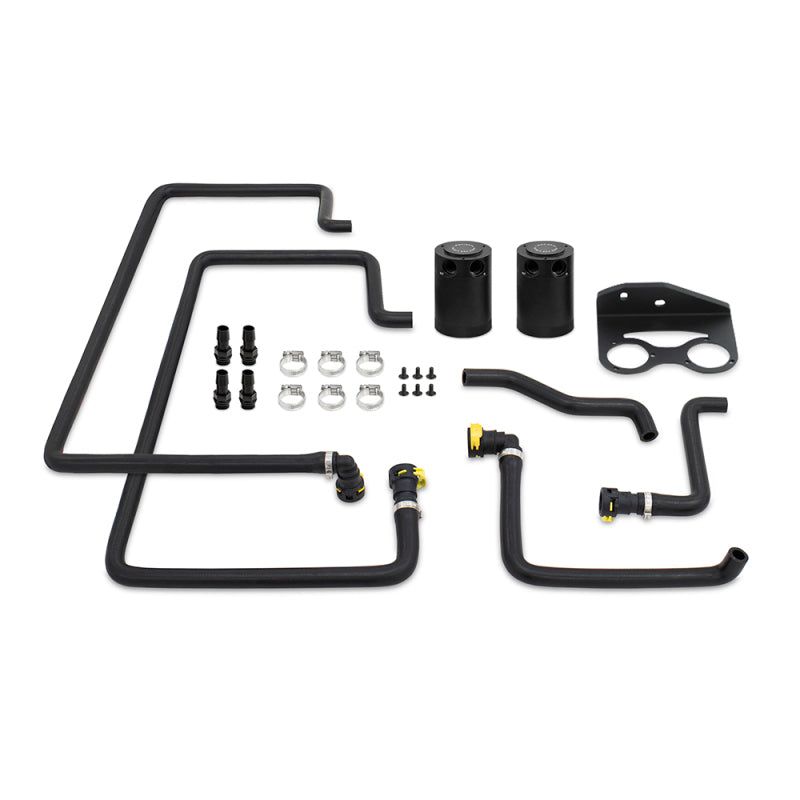 Mishimoto 18+ Ford F-150 2.7L EcoBoost Baffled Oil Catch Can Kit - Clear-Oil Catch Cans-Mishimoto-MISMMBCC-F27T-18SBE-SMINKpower Performance Parts