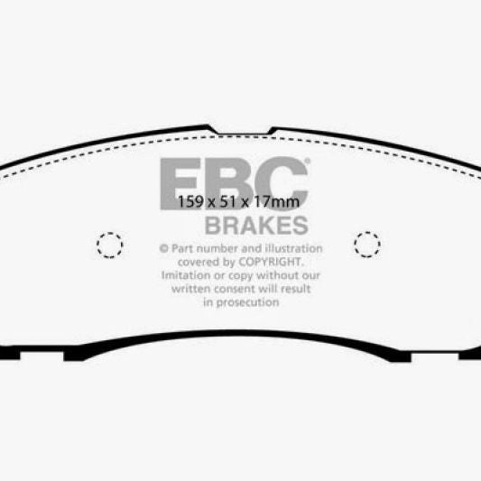 EBC 00-02 Ford Excursion 5.4 2WD Yellowstuff Rear Brake Pads-Brake Pads - Performance-EBC-EBCDP41603R-SMINKpower Performance Parts