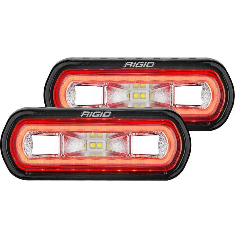 Rigid Industries SR-L Series Surface Mount LED Spreader Pair w/ Red Halo - Universal - SMINKpower Performance Parts RIG53122 Rigid Industries