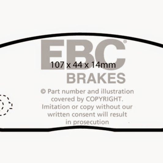 EBC 02-03 Infiniti G20 2.0 Yellowstuff Rear Brake Pads-Brake Pads - Performance-EBC-EBCDP41691R-SMINKpower Performance Parts