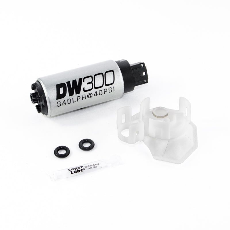 DeatschWerks 340lph DW300C Compact Fuel Pump w/Install Kit 08-15 Mitsubishi EVO X (w/o Clips)-Fuel Pumps-DeatschWerks-DWK9-307-1026-SMINKpower Performance Parts