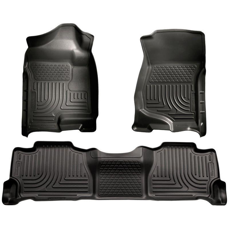 Husky Liners 07-13 GM Escalade/Suburban/Yukon WeatherBeater Black Front & 2nd Seat Floor Liners-Floor Mats - Rubber-Husky Liners-HSL98251-SMINKpower Performance Parts