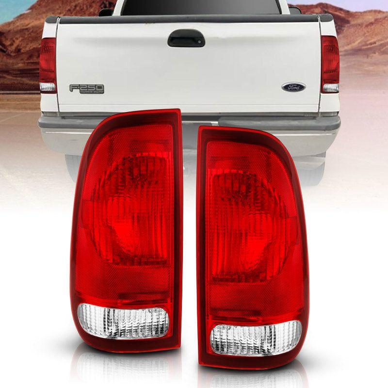 ANZO 1997-2003 Ford F-150 Taillight Red/Clear Lens (OE Replacement)-Tail Lights-ANZO-ANZ311307-SMINKpower Performance Parts