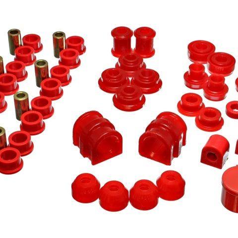 Energy Suspension 91-02 Saturn S Series Coupe/Sedan/Wagon Red Hyper-Flex Master Bushing Set-Bushing Kits-Energy Suspension-ENG18.18101R-SMINKpower Performance Parts