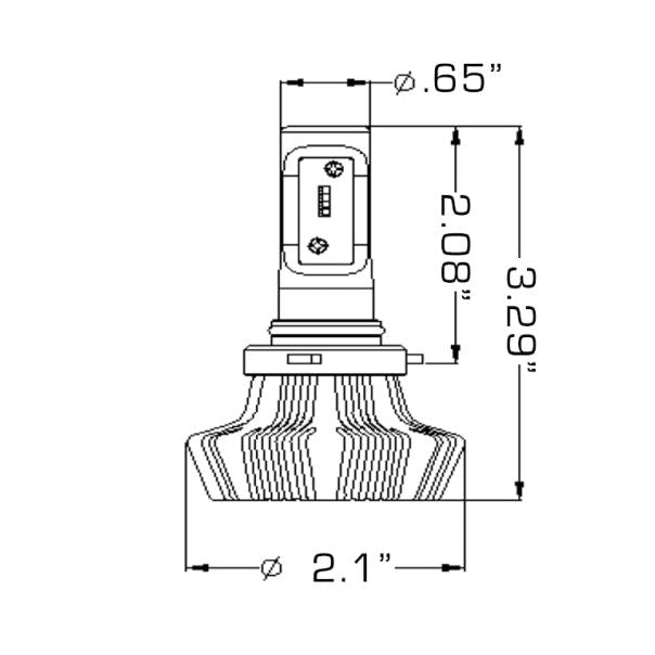 Oracle H10 4000 Lumen LED Headlight Bulbs (Pair) - 6000K - SMINKpower Performance Parts ORL5234-001 ORACLE Lighting