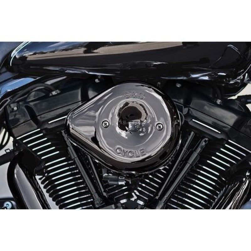 S&S Cycle 17-23 M8 Models Lava Chrome Stealth Teardrop Air Cleaner Kit-Air Intake Components-S&S Cycle-SSC170-0781-SMINKpower Performance Parts