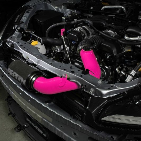 Perrin 22-23 Subaru BRZ/GR86 Cold Air Intake - Hyper Pink - SMINKpower Performance Parts PERPSP-INT-335HP Perrin Performance