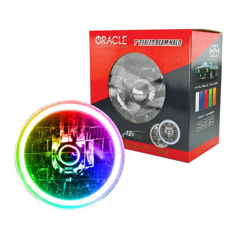 Oracle Pre-Installed Lights 7 IN. Sealed Beam - ColorSHIFT Halo - SMINKpower Performance Parts ORL6905-333 ORACLE Lighting