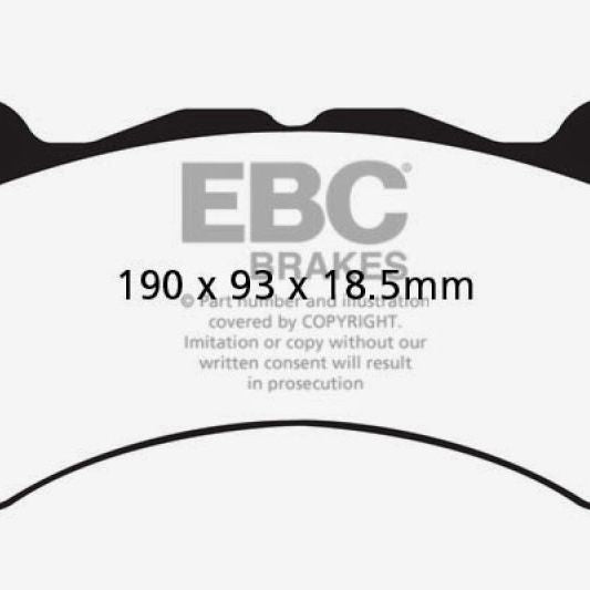 EBC 08-11 Nissan GT-R (R35) 3.8 Twin Turbo (Cast Iron Rotors) Yellowstuff Front Brake Pads-Brake Pads - Performance-EBC-EBCDP41983R-SMINKpower Performance Parts