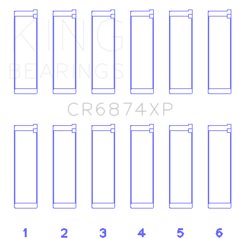 King Subaru EZ30/EZ30D (Size STDX) Performance Rod Bearing Set - SMINKpower Performance Parts KINGCR6874XPSTDX King Engine Bearings
