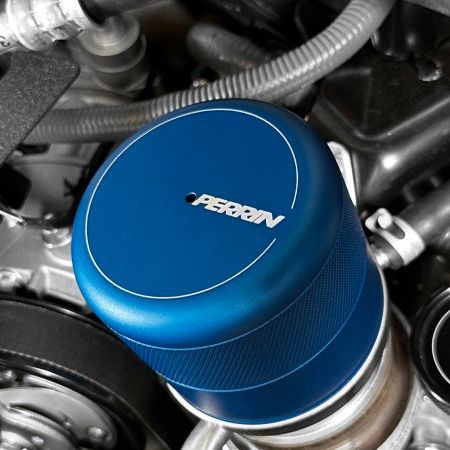 Perrin 2015+ Subaru WRX/STI Oil Filter Cover - Blue - SMINKpower Performance Parts PERPSP-ENG-716BL Perrin Performance