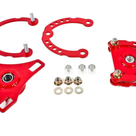 BMR 15-17 S550 Mustang Caster Camber Plates - Red-Shock Mounts & Camber Plates-BMR Suspension-BMRCP001R-SMINKpower Performance Parts