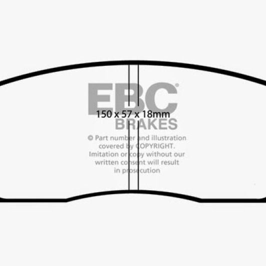 EBC 05-09 Chrysler 300 2.7 Redstuff Front Brake Pads-Brake Pads - Performance-EBC-EBCDP31723C-SMINKpower Performance Parts