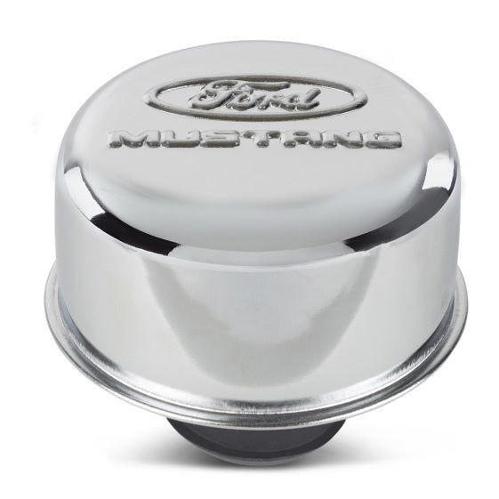 Ford Racing Chrome Breather Cap w/ Ford Mustang Logo - SMINKpower Performance Parts FRP302-220 Ford Racing