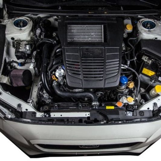Turbo XS 15-16 Subaru WRX/STI Billet Aluminum Radiator Stay - Black-Radiator Stays-Turbo XS-TXSW15-RADSTAY-BLK-SMINKpower Performance Parts