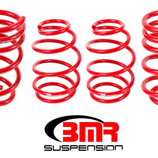 BMR 10-15 5th Gen Camaro V8 Lowering Spring Kit (Set Of 4 Front) - Red-Lowering Springs-BMR Suspension-BMRSP025R-SMINKpower Performance Parts