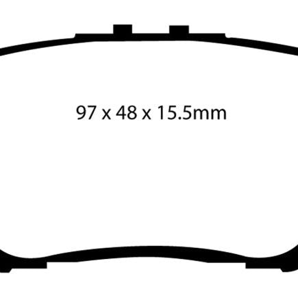 EBC 12-17 Toyota Camry 2.5L Yellowstuff Rear Brake Pads-Brake Pads - Performance-EBC-EBCDP41793R-SMINKpower Performance Parts