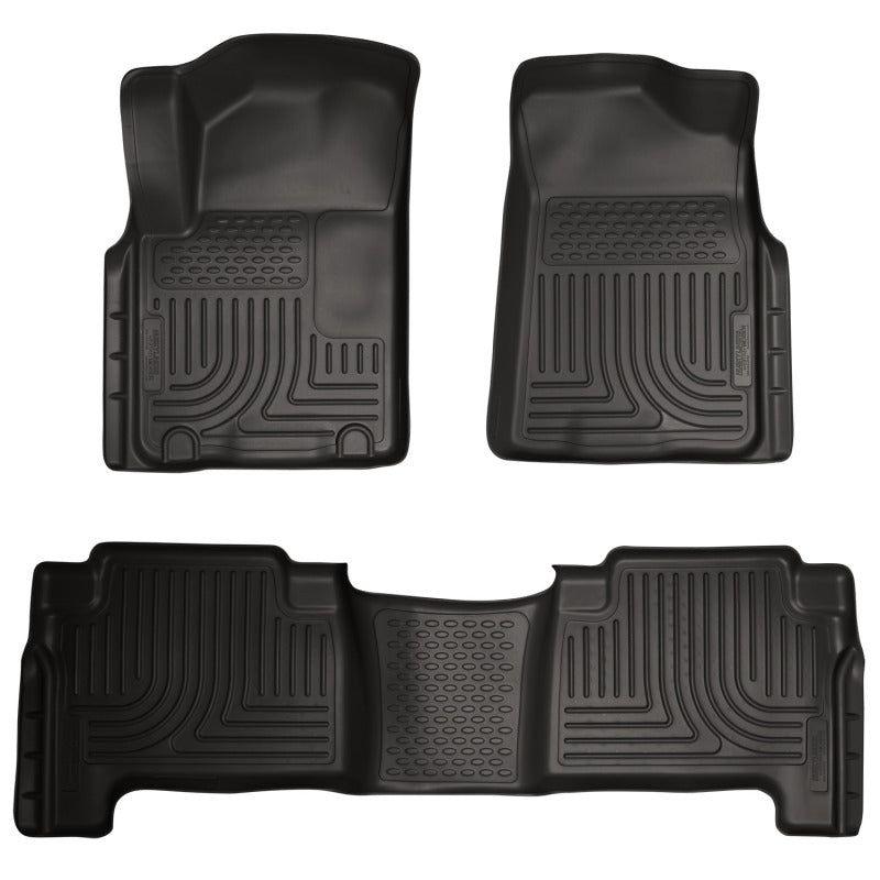 Husky Liners 2011 Infiniti QX56 WeatherBeater Combo Black Floor Liners-Floor Mats - Rubber-Husky Liners-HSL98611-SMINKpower Performance Parts