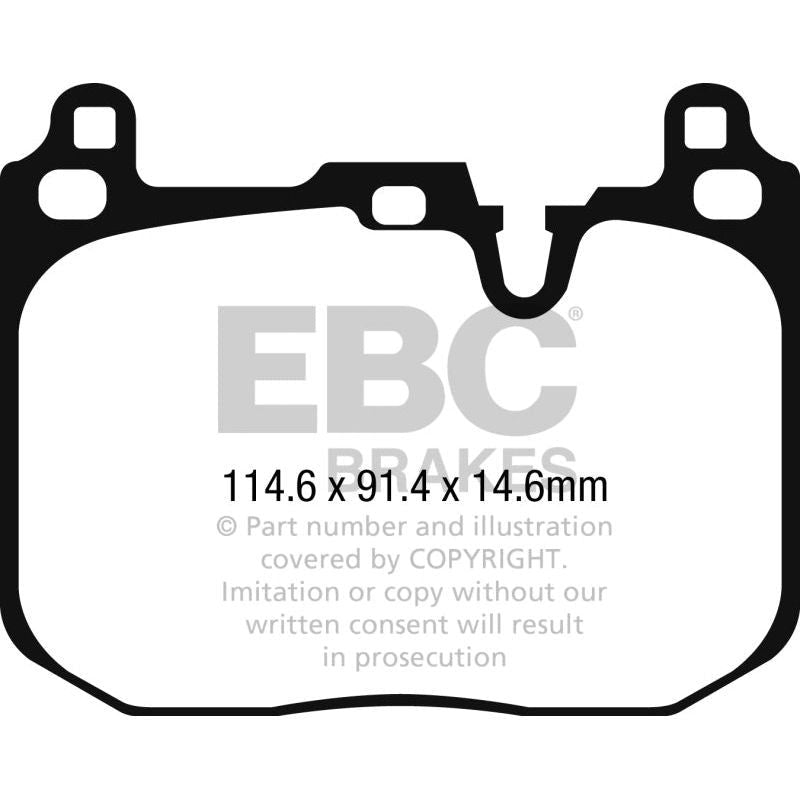 EBC 2015+ Mini Cooper John Cooper Works Yellowstuff Front Brake Pads-Brake Pads - Performance-EBC-EBCDP42271R-SMINKpower Performance Parts