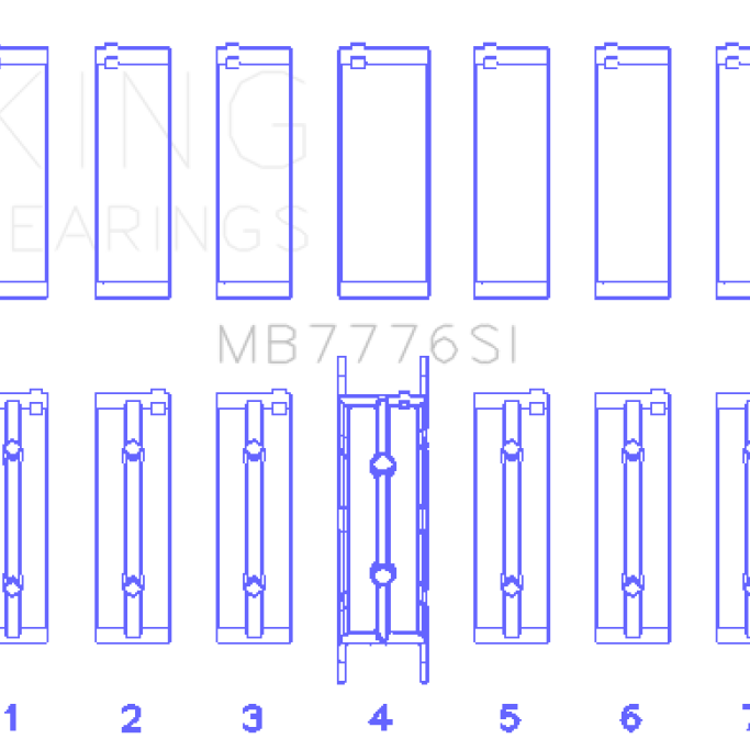 King BMW N55B30A/N53B30A/N52B30A (Size 0.75 Oversized) Main Bearing Set - SMINKpower Performance Parts KINGMB7776SI0.75 King Engine Bearings
