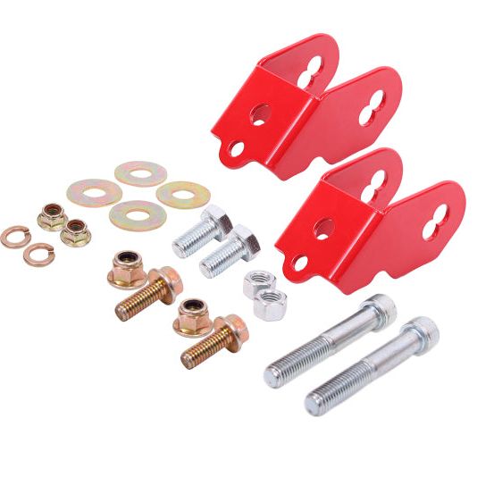 BMR Suspension 15-18 Ford Mustang S550 Rear Camber Adjustment Lockout Kit - Red-Camber Kits-BMR Suspension-BMRWAK761R-SMINKpower Performance Parts