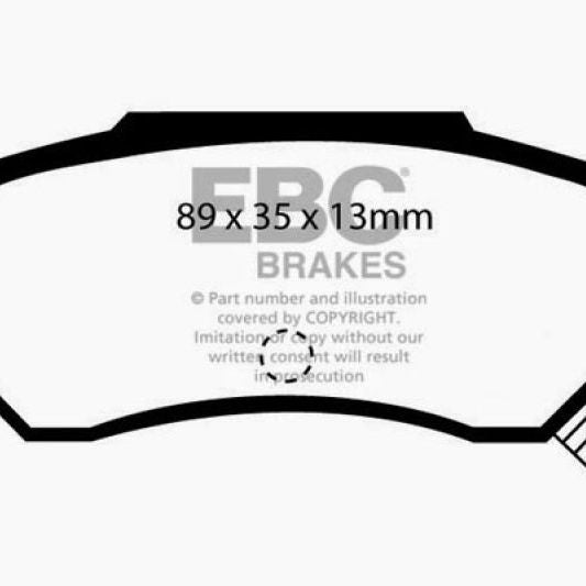 EBC 92-94 Acura Integra 1.7 Vtec Yellowstuff Rear Brake Pads-Brake Pads - Performance-EBC-EBCDP4642/2R-SMINKpower Performance Parts