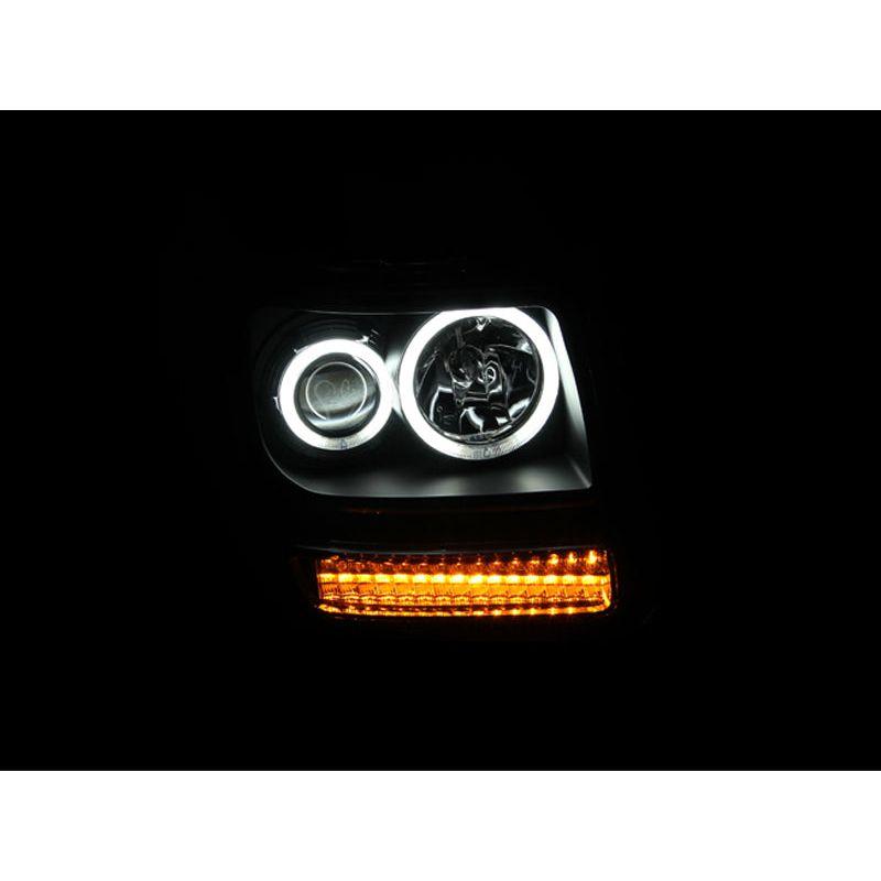 ANZO 2007-2012 Dodge Nitro Projector Headlights w/ Halo Black (CCFL) G2-Headlights-ANZO-ANZ111145-SMINKpower Performance Parts