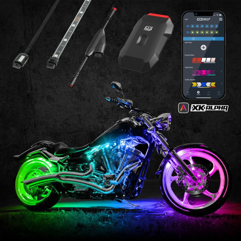 XK Glow Addressable LED Motorcycle Accent Light Kits Advanced XKalpha App Controlled - SMINKpower Performance Parts XKGAP-MOTO-ADV XKGLOW