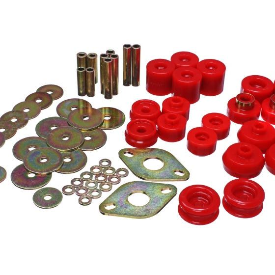 Energy Suspension 96-99 Toyota 4Runner 2WD/4WD Red Body Mount Bushing Set - SMINKpower Performance Parts ENG8.4111R Energy Suspension