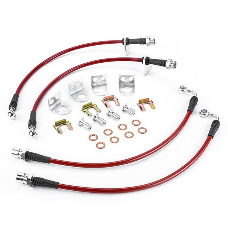 Power Stop 99-04 Jeep Grand Cherokee Front & Rear Stainless Steel Brake Hose Kit - SMINKpower Performance Parts PSBBH00174 PowerStop