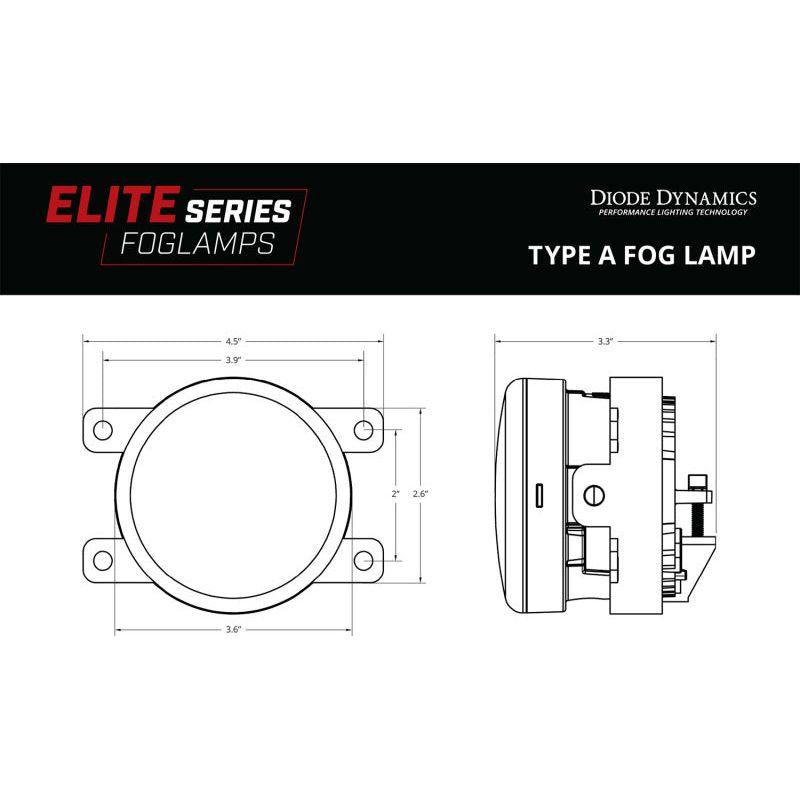 Diode Dynamics Elite Series Type A Fog Lamps - White (Pair) - SMINKpower Performance Parts DIODD5128P Diode Dynamics