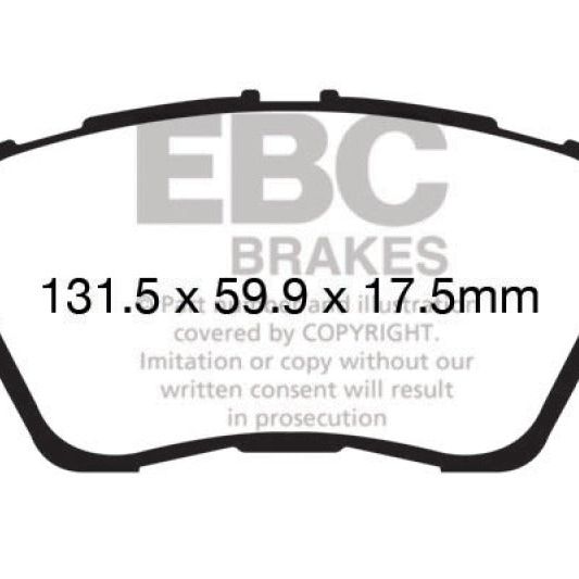 EBC 13+ Ford Fiesta 1.6 Turbo ST Greenstuff Front Brake Pads-Brake Pads - Performance-EBC-EBCDP22149-SMINKpower Performance Parts