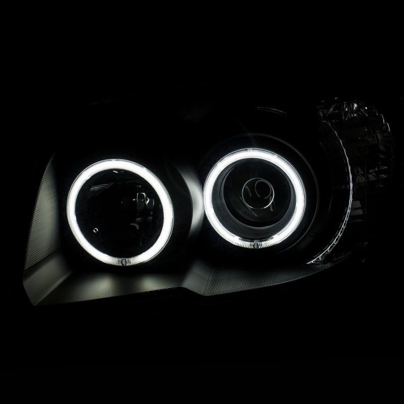 ANZO 2006-2009 Toyota 4Runner Projector Headlights w/ Halo Black-Headlights-ANZO-ANZ111320-SMINKpower Performance Parts