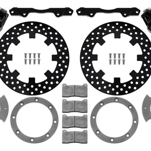 Wilwood 17-21 Can-Am X3RS Black 6-Piston Front Kit 11.25in - Drilled Rotors - wilwood-17-21-can-am-x3rs-black-6-piston-front-kit-11-25in-drilled-rotors