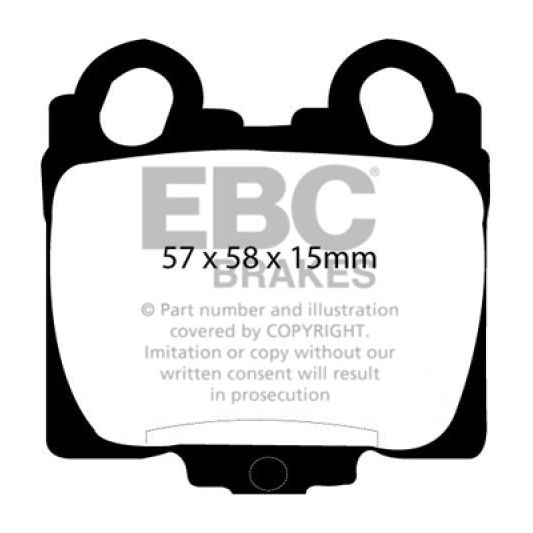 EBC 98-05 Lexus GS300 3.0 Yellowstuff Rear Brake Pads-Brake Pads - Performance-EBC-EBCDP41224R-SMINKpower Performance Parts