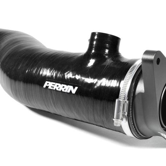 Perrin 2022+ Subaru WRX Black 3in Turbo Inlet Hose w/ Nozzle - SMINKpower Performance Parts PERPSP-INT-425BK Perrin Performance