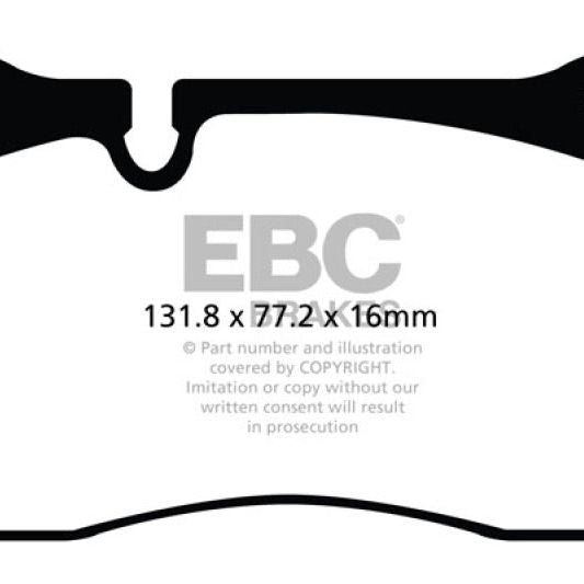 EBC 11-14 Audi TT RS 2.5 Turbo Yellowstuff Front Brake Pads-Brake Pads - Performance-EBC-EBCDP42070R-SMINKpower Performance Parts