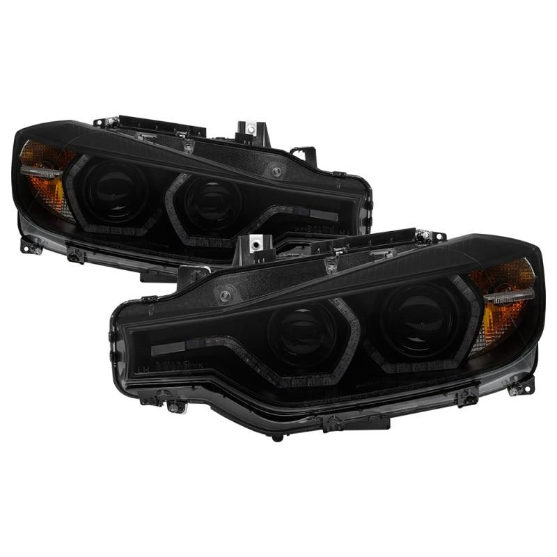 Spyder 12-14 BMW F30 3 Series 4DR Projector Headlights - LED DRL - Blk Smoke PRO-YD-BMWF3012-DRL-BSM - SMINKpower.eu