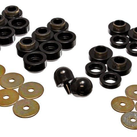 Energy Suspension 97-06 Jeep Wrangler YJ & TJ Black Body(cab) Mount Set-Bushing Kits-Energy Suspension-ENG2.4107G-SMINKpower Performance Parts