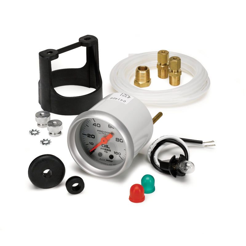 Autometer Ultra-Lite 52mm 0-100 PSI Mechanical Oil Pressure Gauge-Gauges-AutoMeter-ATM4321-SMINKpower Performance Parts