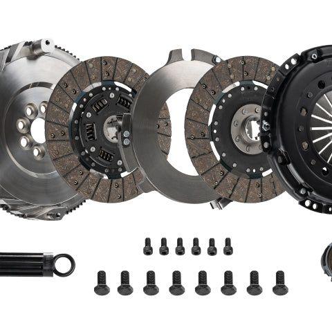 DKM Clutch BMW E34/E36/E39/E46/Z3 (6 Cyl) MS Twin Disc Clutch w/Steel Flywheel (660 ft/lbs Torque)-Clutch Kits - Multi-DKM Clutch-DKMMS-006-005-SMINKpower Performance Parts